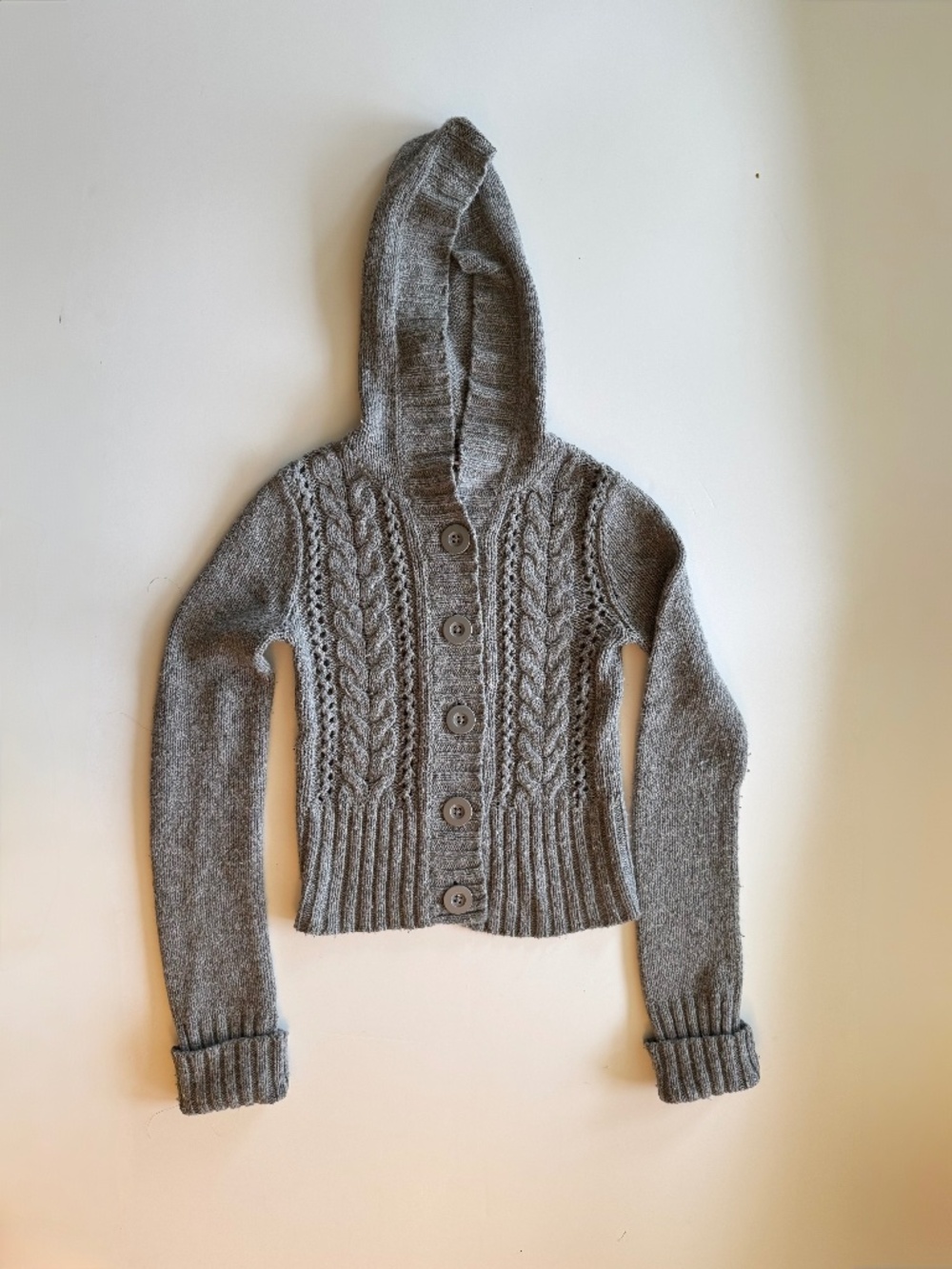 Mudd Sweater Gray Button down - Size Small